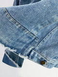 Zingj Heavy A Retro Hong Kong Style Denim Coat Female Early Spring New Korean Version BF Wind Loose Style Short Woolen