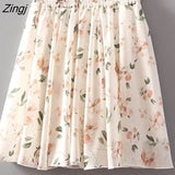 Women 28 Colors Fashion Simple Elastic Waist Summer Elegant Student Folds All-match Ulzzang Female Leisure Floral