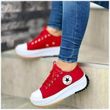 2025 New Low-Top Single Shoes Women's Thick-Sled Round-Headed Canvas Shoes Pine Cream Soles With Large Women's