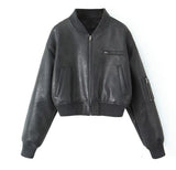 Women's Explosive Three-Color Retro Zipper Jacket Autumn