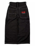 Y2K Gothic Jeans Male High Street Personality Pattern Loose Straight Tube