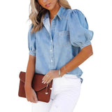 Spring And Autumn New Imitation Of The Denim Shirt Cardigan European Version Of Multi-Color Multi-Color