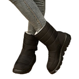 New Cloth In The Barrel Of Snow Boots Women's High-Top Waterproof Cotton Shoes Casual Short Cylinder Plus Velvet Large Cotton Boots