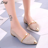 Style Women Flats 2023 Spring Summer Flat Shoes Woman Pointed Toe Slip On Fashion Loafers Female Casual Lazy Shoe