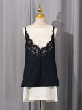 Light Luxury Short Dress 2025 Autumn New Sleeveless Lace Sexy Slimming Dress