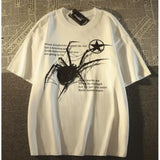 Spider Print Oversized Short Sleeve TeeOutfit