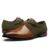 Zingj New Creative Trend Spell Color Set Foot Leather Shoes Men's Casual Fashion Plus Size Men's