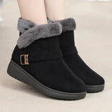 Beijing Cotton Shoes Winter Mother Shoes Plus Velvet Thick To Keep Warm Middle-Aged And Elderly Grandmother Shoes Anti-Slip Flat Bottom Snow Boots