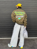 Street Babes Folding Baseball Suit Bomber Jacket Spring And Autumn Women Embroidered Retro