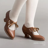 Hollow High Heel With Large-Size Single-Shoe Women's Sharp Leather Face Shallow Casual