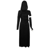 Zingj New Autumn Sexy Hot Girl Wind High Collar Slit Music Festival Niche Shoulder Show Thin Dress-Outfit