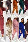 Piece Set Women Tracksuit Velour Women Velvet Set Woman Tracksuit Sets Winter Top & Pants Velvet Suit Conjuntos De