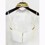Star Fashion New Heavy Industry Nails Studded Metal Chip Hanging Neck Vest