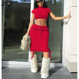 Women Skirt Two Piece Set Shirt + Dress Tracksuit Sportsuit Matching Set Spring Clothes For Women
