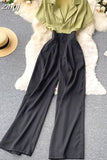 Lady Notched Collar Patchwork Romper Women Elegant Short Sleeve High Waist Wide Leg Playsuits Female Summer OL