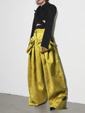 People Retro Wind 2025 New Autumn Waist Long Wide Legs Super Loose Female Solid Color Casual