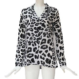 Zingj Autumn Sexy Leopard Print Chiffon Shirt Women's Shirt OL Temperament Commuter