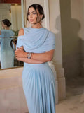 Spring And Summer Skin Retro Shawl Folding Feeling Straight Dress