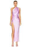 Women's Sexy Oblique Shoulders High Open-Fork Dress Dress High Dress High-End Temperament Ass Skirt Dress Dress