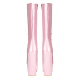 High-Heeled Pink Sweet Sister Buckle With Water Table Thick And Large Code 47 Women Single Cool Boots