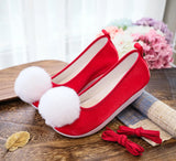 Zingj Shoes, Hanfu Shoes Ancient Style Ancient Costume Flat National Style Pure Color Lovely Girl Bright Cloth