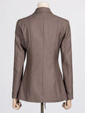 Zingj Spring Fashion Sexy V-Shaped Tie Hollow Out Waist Irregular Splicing Design Sense Suit Jacket