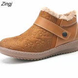 Shoe Woman Boot 2023 Winter Wedge-heeled Platform Ankle Boots Fashion Rivet Rhinoceros-velvet Thermal