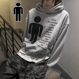 Wind Personality Dark Print Sweater Long-Sleeved Hoodie Hoodie Retro Coat Street Trendy