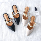 Flat-soled Slippers Female Summer 2019 New Style Slippers Female Retro-style Slippers with Rough heels and Low