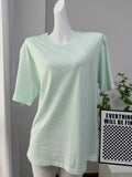 Cotton Collar Solid Color T-Shirt Girl 2025 Spring And Summer New Hot Cotton Short-Sleeved