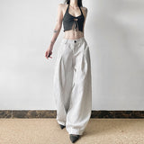 Style Lazy Loose Broad-Legged Sleeker Sleeker Sleeker Sleeker Temperament Commuting Low-Waist Fashion Thin