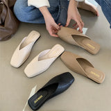 Women Wear Bag Head 2025 New Summer Half-Dragging Women's Shoes Fashion Muller Shoes Net Red Cold Slippers Ins