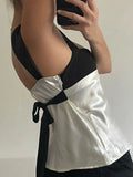satin tank top with back