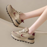 Casual Sneakers Women 2025 Autumn New Korean Version Of The Thick-Sed Forrest Shoes Student Running