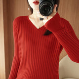 Zingj Sweater Female 2023 Spring And Autumn Knit Bottom Shirt Fashion Slim Long Sleeve Skin-Friendly Soft Bottom Top-Outfit