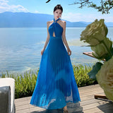 Zingj Shot French Sexy Elegant Senior Sense Temperament Seaside Vacation Wind Hanging Neck