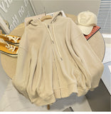 Zingj Hoodie Female Autumn New Loose Show Thin Design Sense Spring And Summer Coat Female Zipper