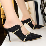 Shoes Sexy Women Heels 2020 New Sequin Cloth Woman Pumps High Heels Party Shoes Women Sandals Slippers Stiletto 9