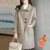 This Coat Woman 2025 Autumn And Winter New Small Man Thick Korean Version Of The Long-Term