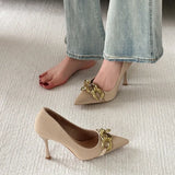 Color Fine Heel High Heels 2025 New Spring And Summer Small Sharp Head Niche Design Temperament Women Singles