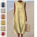 And Summer 2025 New Sleeveless Casual Print Temperament Dress Dress Body Small Fresh Casual