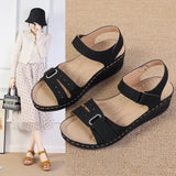 2025 Large-Size Casual Fish-Mouthed Sandals Hot Roman Breeze Sandals Women Wear Magic