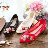 Zingj Shoes Tip Fashion Plate Buckle Beef Tendon Bottom Low Heel Women's Shoes Sandals Mesh Gauze Embroidered Cloth