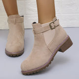 Lady Martin Boots 2025 Autumn And Winter New Rough And Velvet Noodles Loose Tight Martin