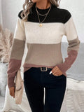 And Winter Hit Sweater Women's Suit Round Collar Long-Sleeved Knitted Shirt Casual