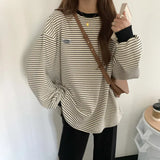 90s Striped Oversized Long Sleeve TeeOutfit