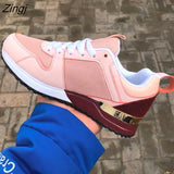 Fashion Women's Sneakers Leopard Print Leather Thick Bottom Increased Sneakers Casual Comfortable Sports Shoes For