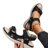 2025 Summer Women's Shoes Large-Size Thick-Sed Casual Sandals With Magic Stickers Women's