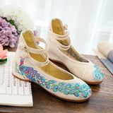 Zingj Shoes Ethnic Wind Sequins Peacock Embroidered Shoes Cloth Shoes Women's Shoes Mixed Batch Of Beef Tendon Soft Bottom Dance