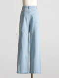 Zingj Jeans Female 2024 New Fashion Nail Drill Design Sense Hollow Out Wash Water Versatile Trousers Summer